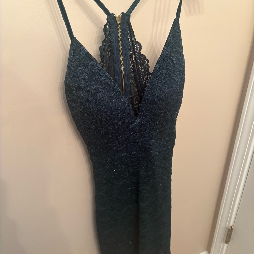 Windsor Green Lace Backless Dress